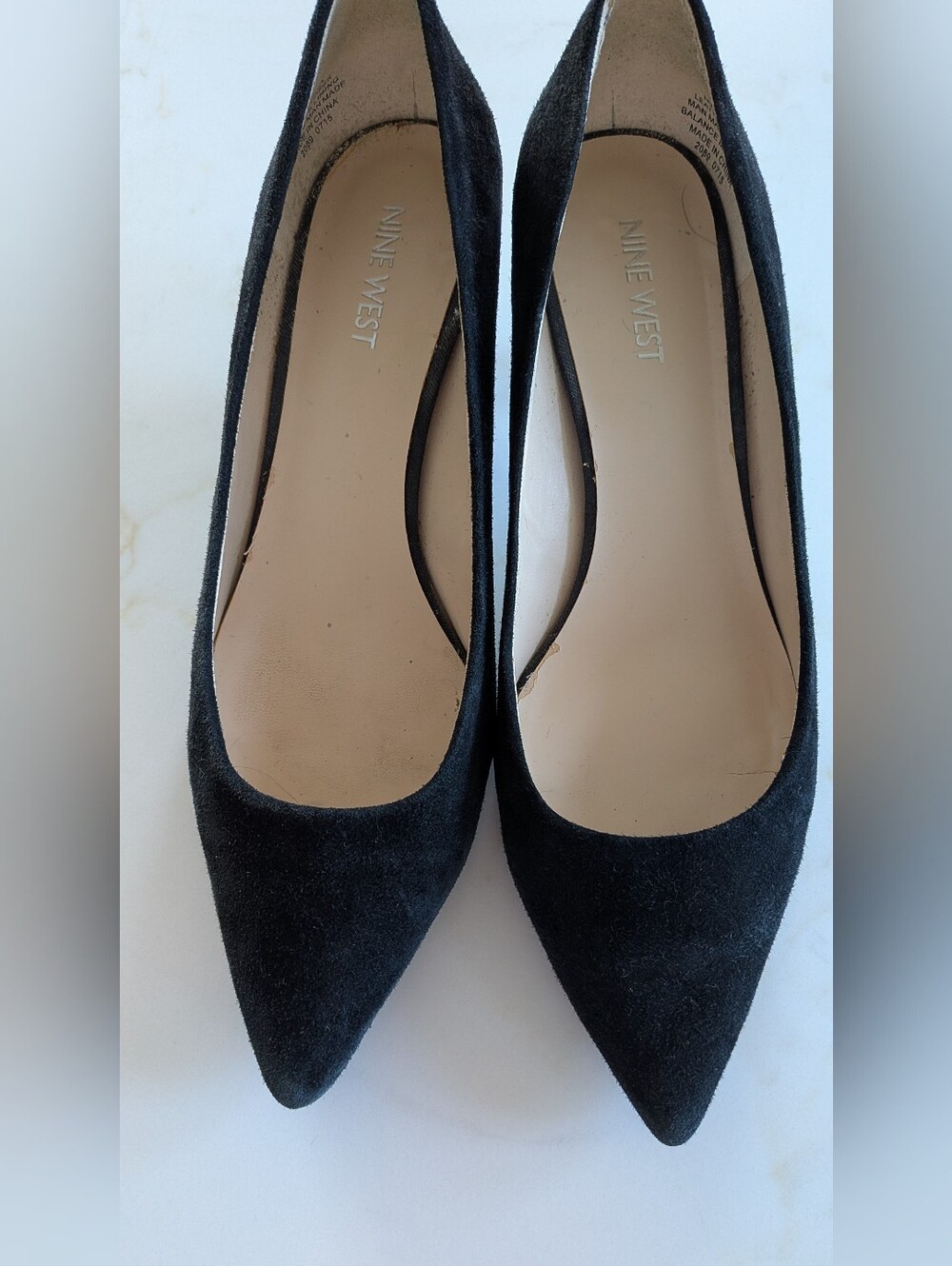 Nine West Black Suede Classic Pumps Size 8